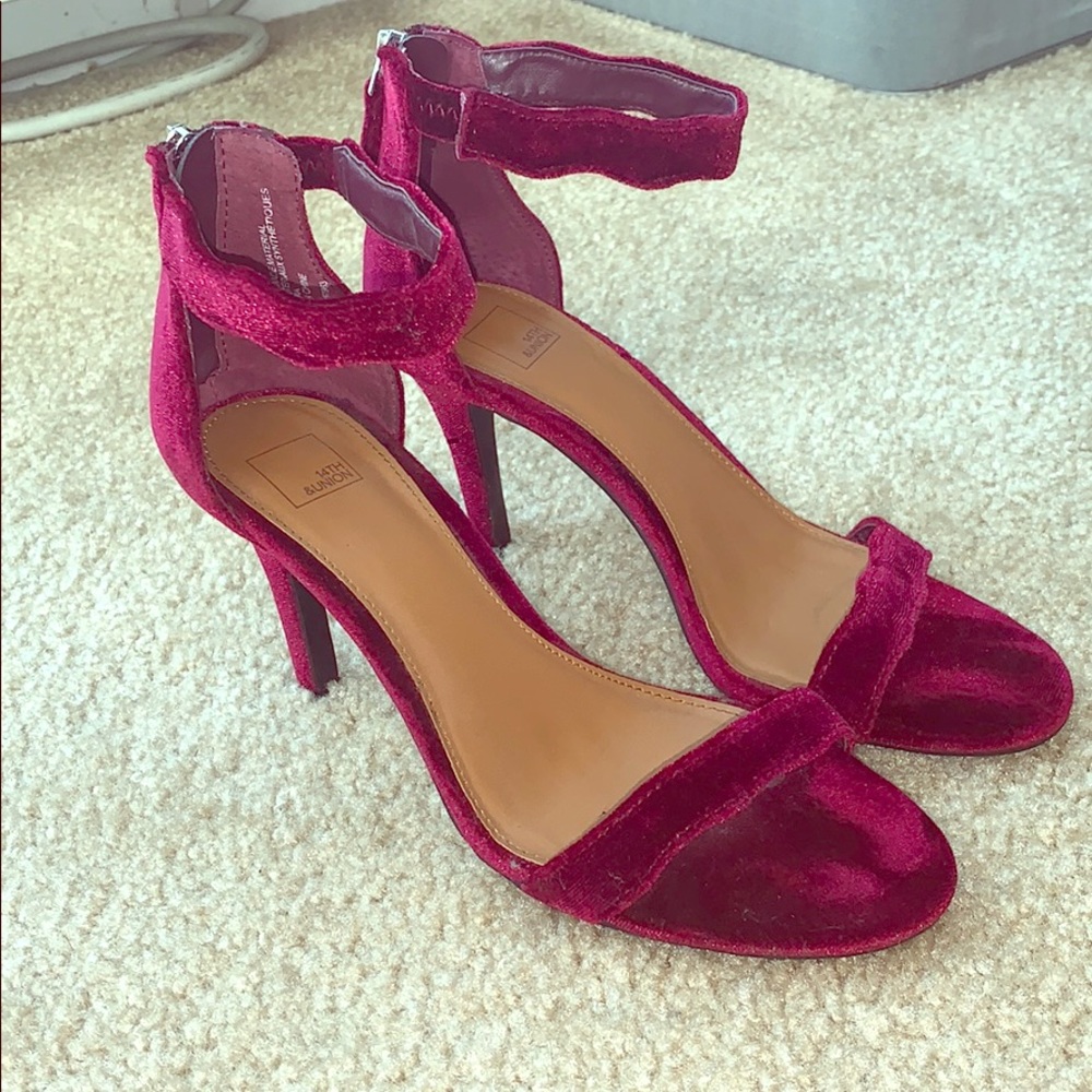 Burgundy Velvet 14th & Union Larissa Sandal